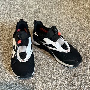 Reebok Men's Black and White Athletic Shoes